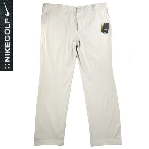 Nike Golf Standard Fit Dri-Fit Pants Stretch Beige Men's "40x32" Real 42x32 NWT - Picture 1 of 13